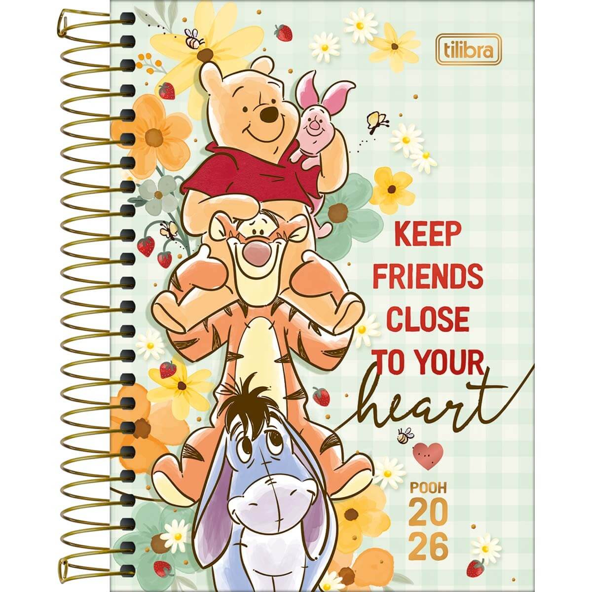 Agenda Espiral 2026 Pooh 12,9x18,7cm 176 Fls. 34784 - Tilibra