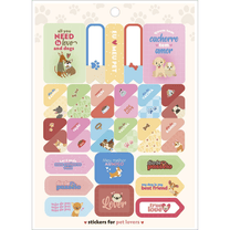 Bloco de Adesivos P/ Planner Decorados Pets 12 Folhas 34892 - Tilibra