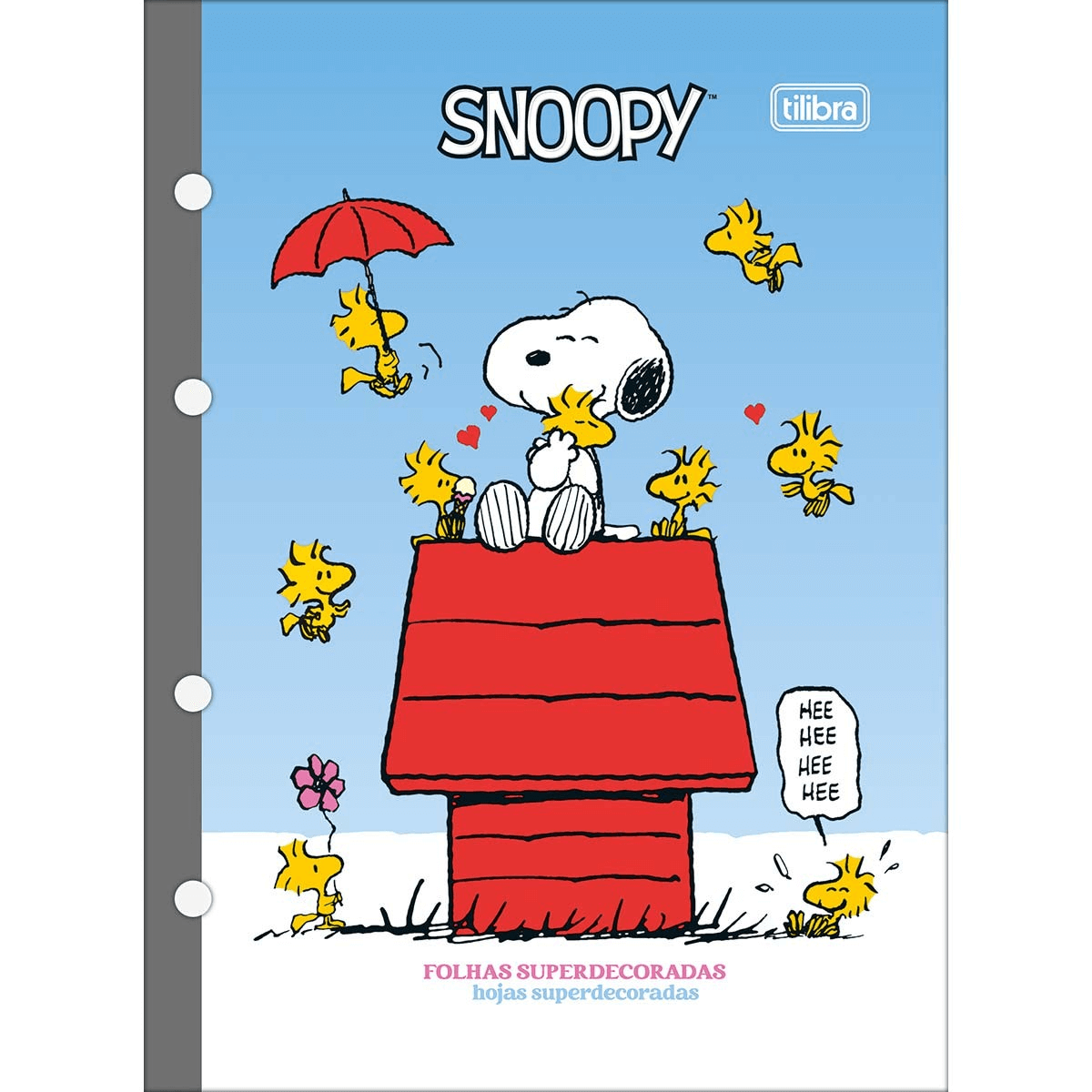 Refil para Caderno Argolado Colegial Snoopy 80 Folhas 35069 - Tilibra