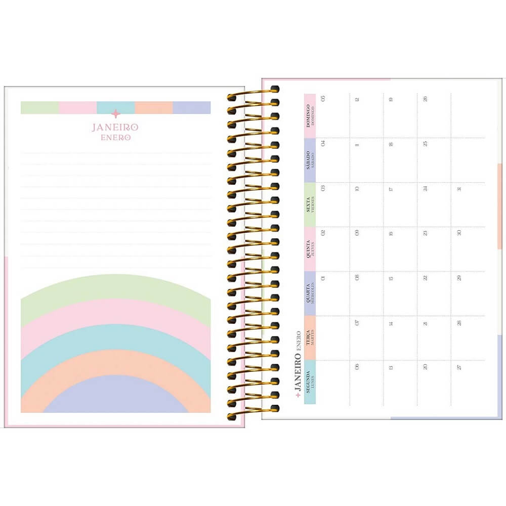 Agenda Espiral 2025 Happy 12,9x18,7cm 176 Fls. 35461 - Tilibra