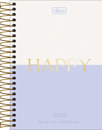 Agenda Espiral 2025 Happy 12,9x18,7cm 176 Fls. 35461 - Tilibra
