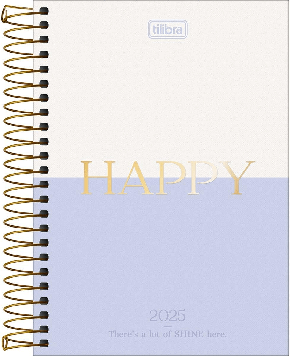 Agenda Espiral 2025 Happy 12,9x18,7cm 176 Fls. 35461 - Tilibra