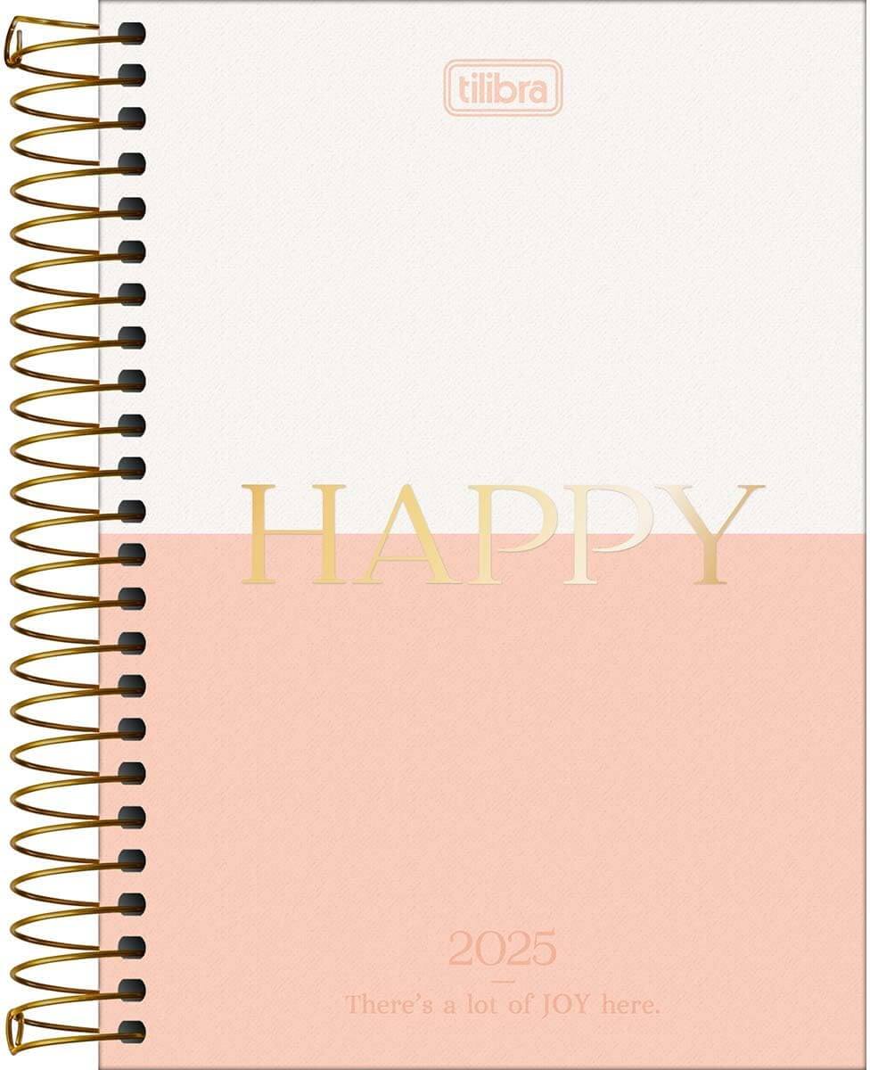 Agenda Espiral 2025 Happy 12,9x18,7cm 176 Fls. 35461 - Tilibra