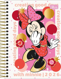 Agenda Espiral 2026 Minnie 11,7x16,4cm 176 Fls. 35466 - Tilibra
