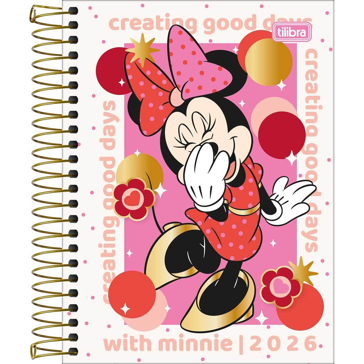Agenda Espiral 2026 Minnie 11,7x16,4cm 176 Fls. 35466 - Tilibra