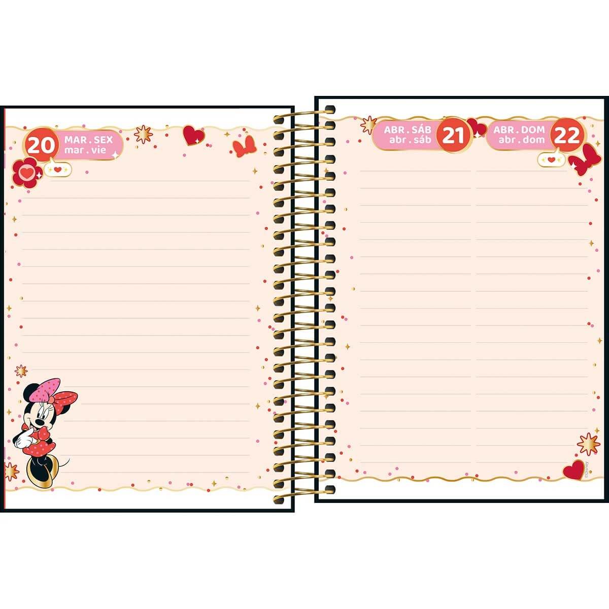 Agenda Espiral 2026 Minnie 11,7x16,4cm 176 Fls. 35466 - Tilibra