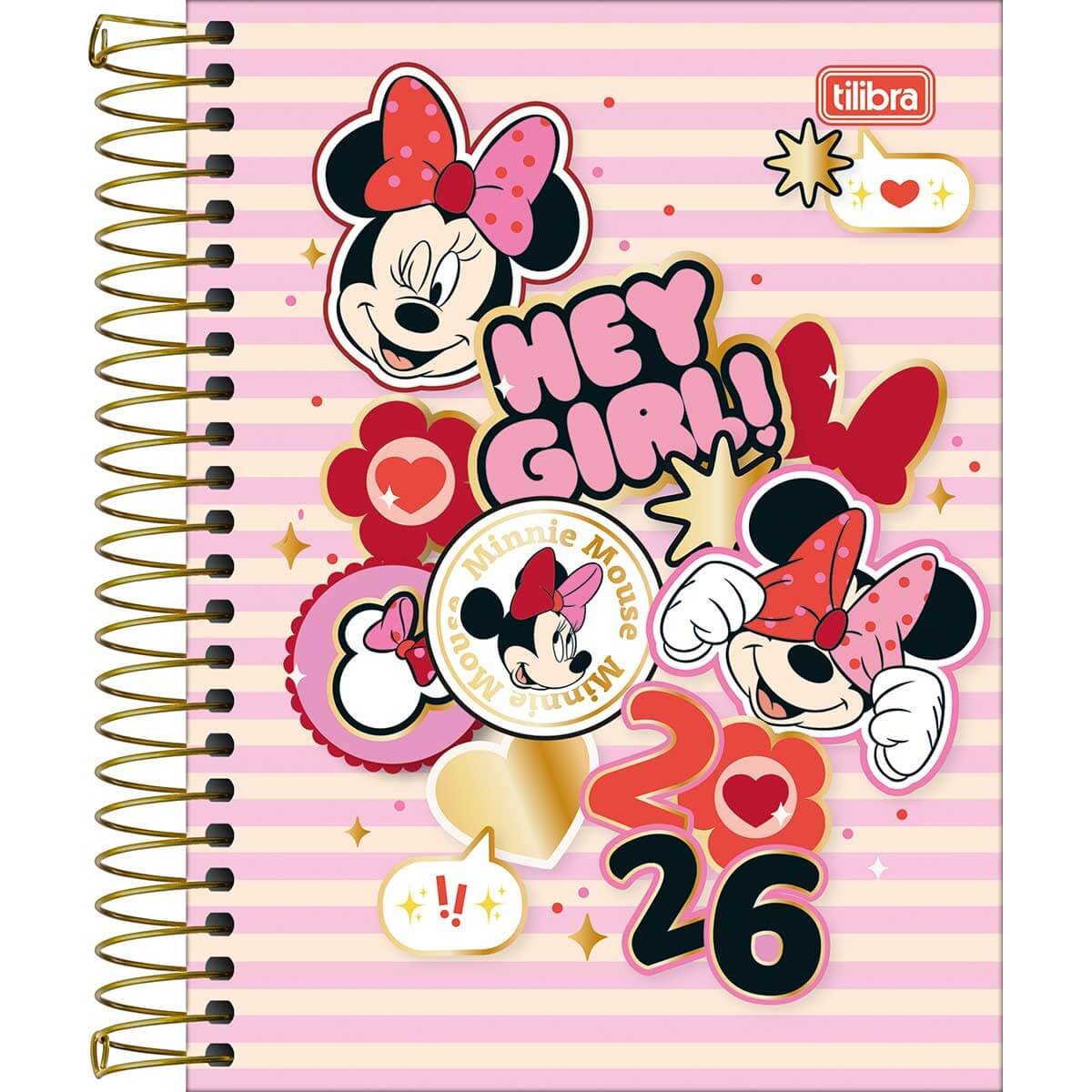 Agenda Espiral 2026 Minnie 11,7x16,4cm 176 Fls. 35466 - Tilibra