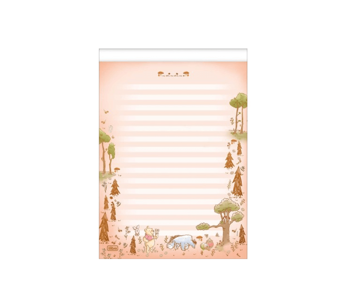 Papel de Carta Pooh 50 Fls. 17,5x24,0cm 39545 - Tilibra