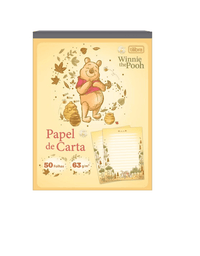 Papel de Carta Pooh 50 Fls. 17,5x24,0cm 39545 - Tilibra
