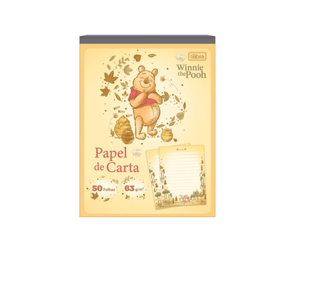 Papel de Carta Pooh 50 Fls. 17,5x24,0cm 39545 - Tilibra