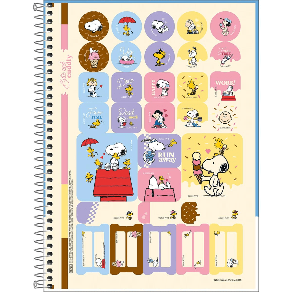 Caderno Espiral Universitário 1 Matéria Snoopy 80 Fls. 39605 - Tilibra