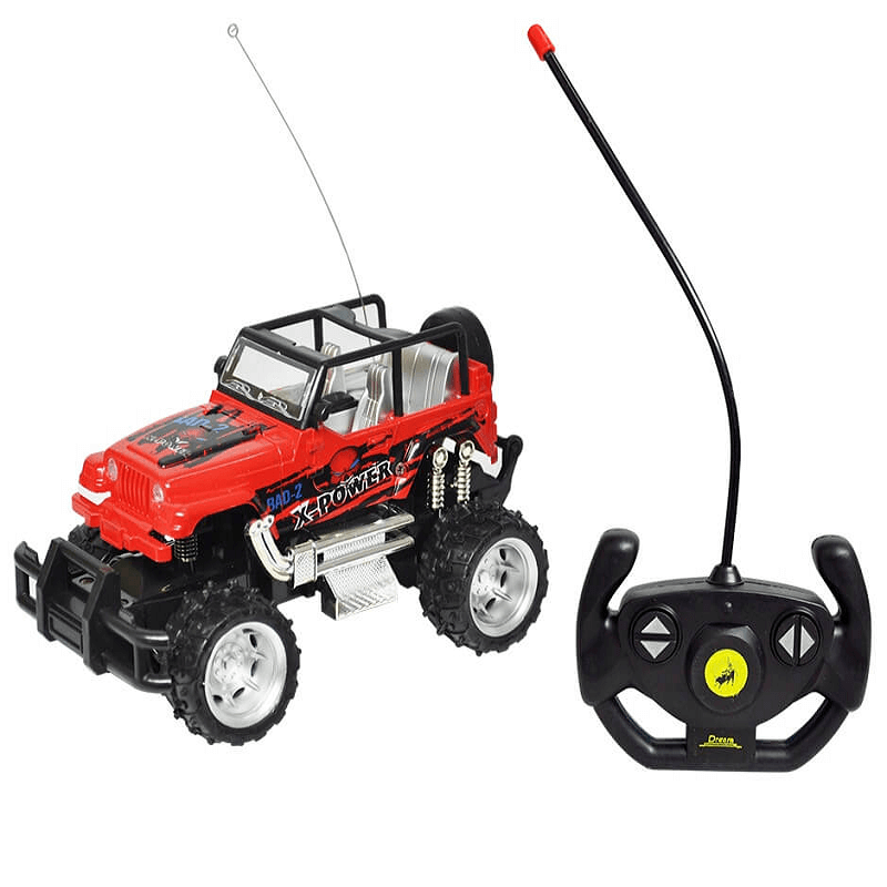 Carro Controle Remoto Jipe Champion Vermelho DMT5059 Dm Toys