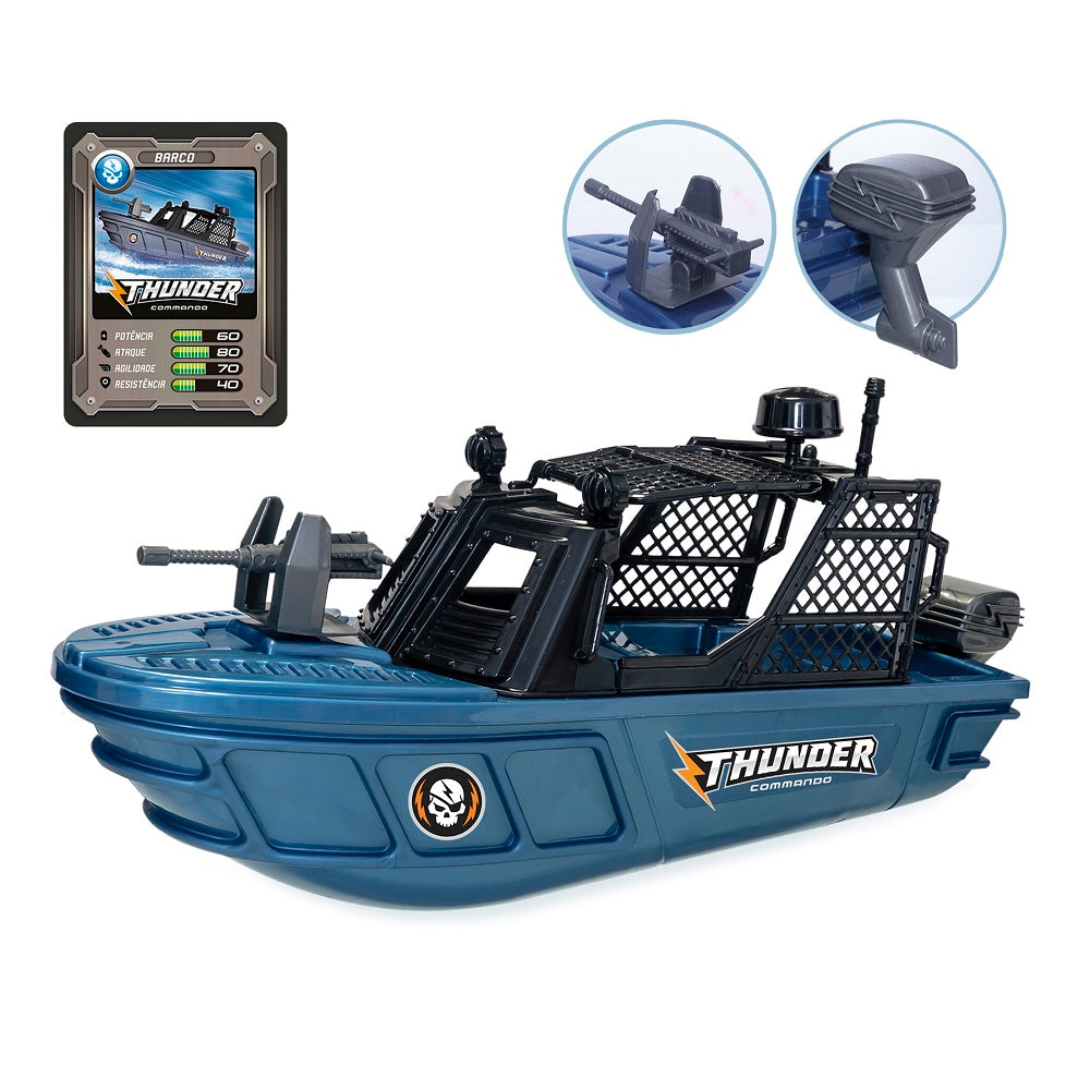 Barco Plástico Thunder Commando 406 - Usual Brinquedos