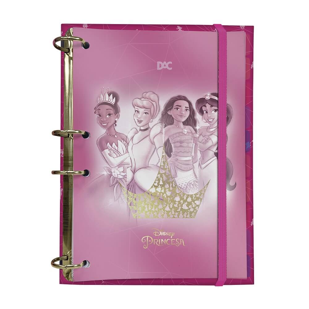 Fichário Colegial Disney Princesas c/ Elástico 144 Folhas 4210 – DAC