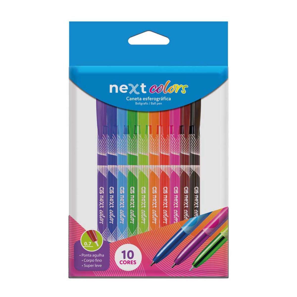 Caneta Esferográfica Next Colors 10 Cores 5.7694 - CIS