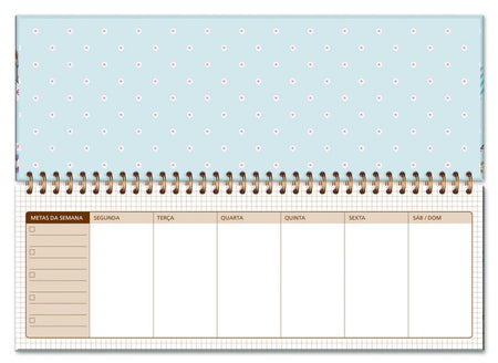 Planner Organizador Semanal Borboletas no Jardim 52 fls. 4628 - Fina Ideia