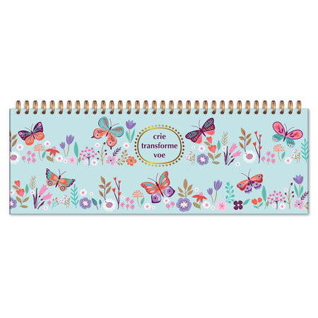 Planner Organizador Semanal Borboletas no Jardim 52 fls. 4628 - Fina Ideia