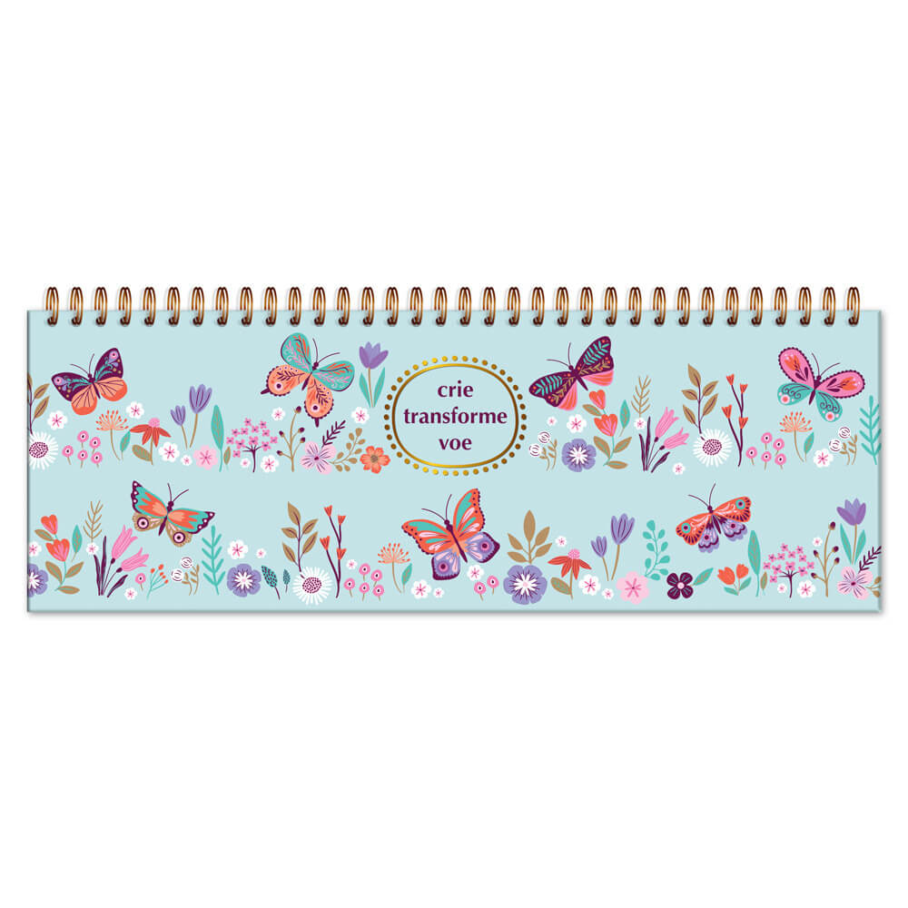 Planner Organizador Semanal Borboletas no Jardim 52 fls. 4628 - Fina Ideia