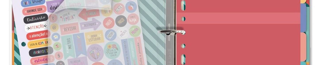 Caderno Argolado Coleção Arco-Iris 80 Folhas 3 Argolas 4783 - Fina Idéias