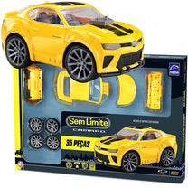 Carro Camaro Sem Limites com 35 Peças Para Montar  0558 - Roma Jensen