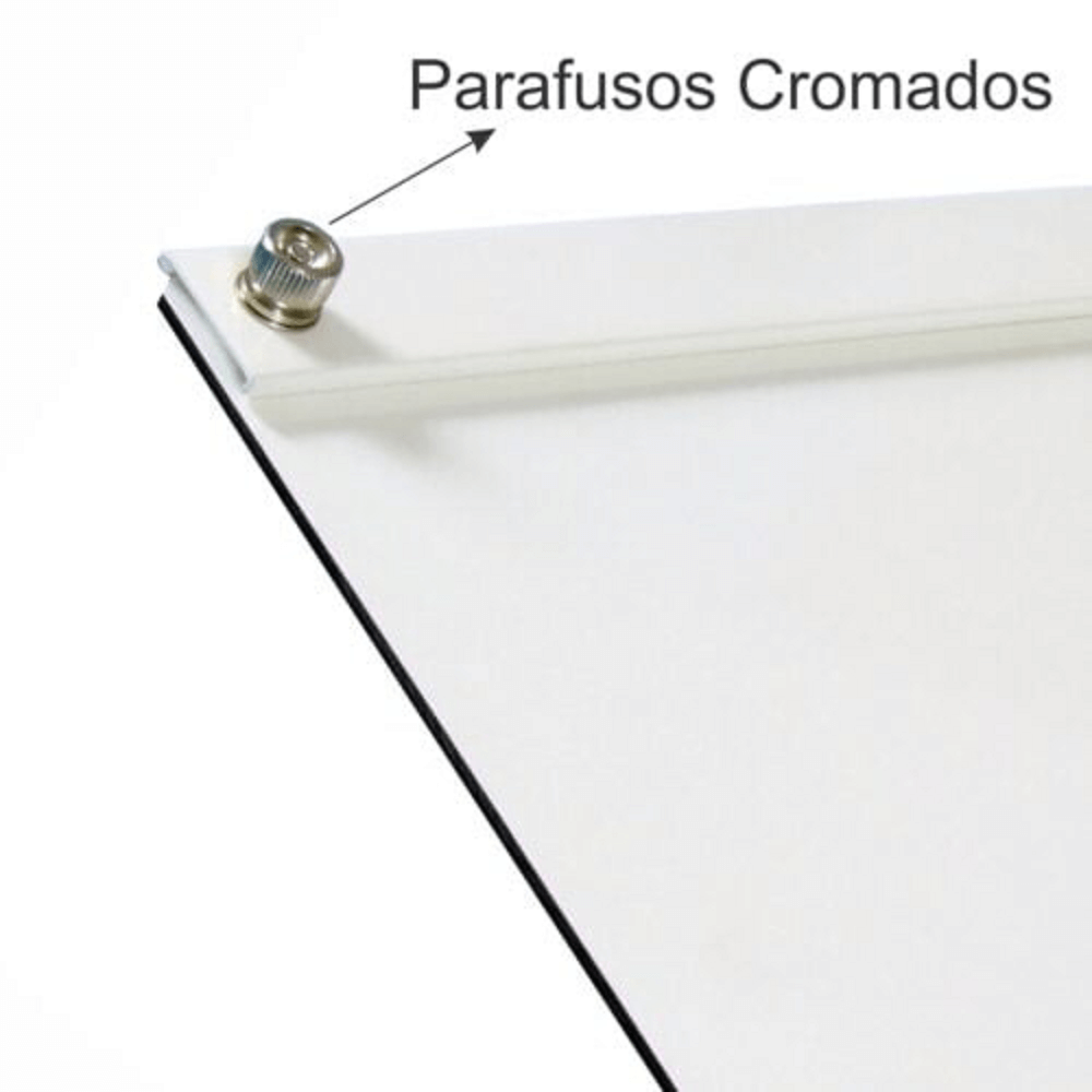 Prancheta Técnica A4 Portátil Fórmica Branca c/ Prendedor de Metal - Trident