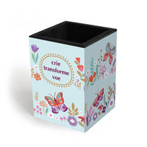 Porta Lápis Borboletas no Jardim 7x7x10 cm 5198 - Fina Ideia