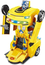 Robot Warriors Carro Robô Bate e Volta Amarelo ZP00674 - Zoop Toys