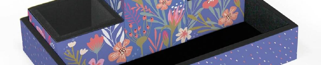 Organizador de Mesa Primavera em MDF 4 peças 5248 - Fina Ideia