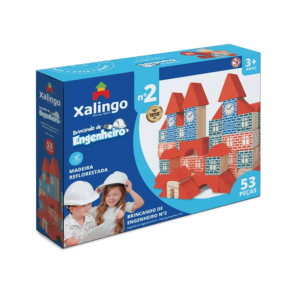 Brincando de Engenheiro 2 com 53 peças 5276.5 - Xalingo