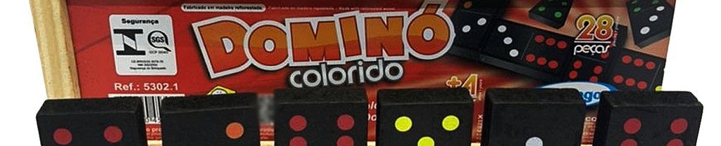 Jogo Dominó Pingos Colors 5302.1 - Xalingo
