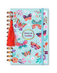Caderno Diário de Gratidão Borboletas no Jardim 5362 - Fina Ideia
