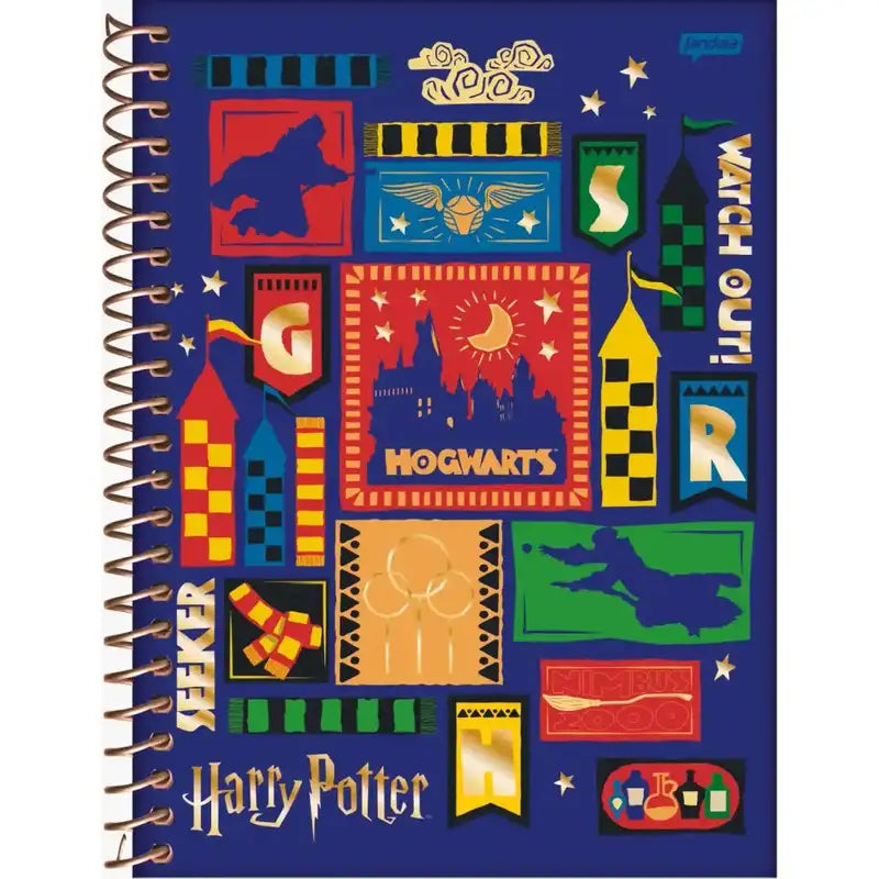Caderno Espiral College Harry Potter 160 Folhas 69502 - Jandaia