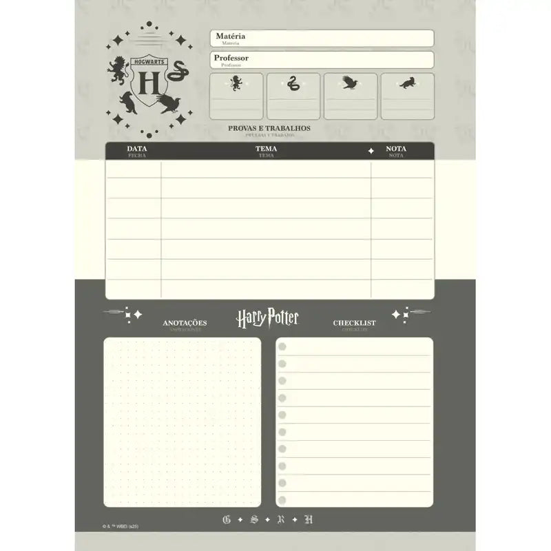 Caderno Espiral College Harry Potter 160 Folhas 69502 - Jandaia