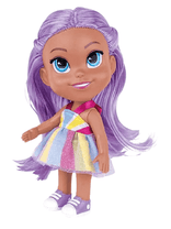 Boneca Baby Happy Surprise negra Cabelo Lilás 554 - Super Toys