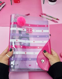 Caderno Argolado Colegial PVC Cristal 192Fls Rebecca Bonbon 5546 - DAC
