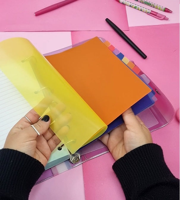 Caderno Argolado Colegial PVC Cristal 192Fls Rebecca Bonbon 5546 - DAC