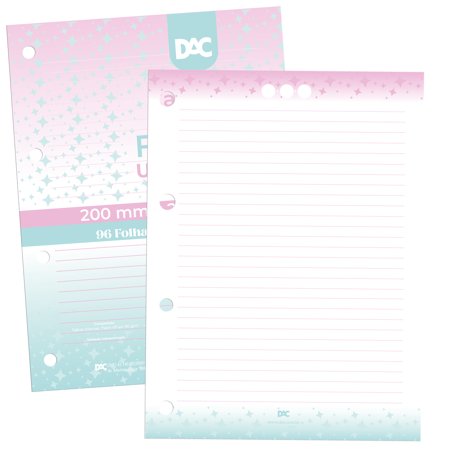 Caderno Argolado Universitário PVC Cristal 192Fls Tico e Teco 5581 - DAC