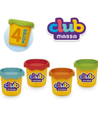 Massa de Modelar com 4 Potes 50 g. cada Club Massa 559 - Usual
