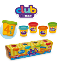 Massa de Modelar com 4 Potes 50 g. cada Club Massa 559 - Usual
