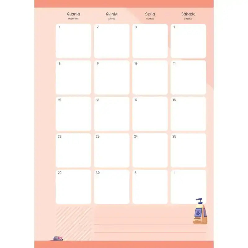 Agenda Planner 2025 Espiral 175x242 160 Pág. Pet Holic 74726 - Jandaia