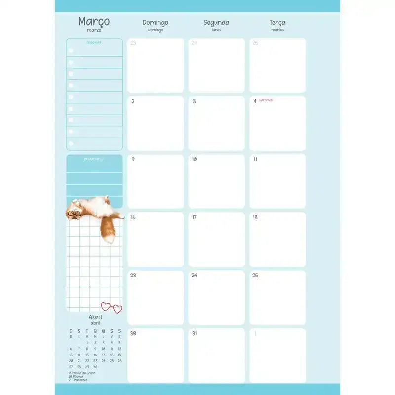 Agenda Planner 2025 Espiral 175x242 160 Pág. Pet Holic 74726 - Jandaia