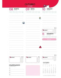 Agenda Planner Hello Kitty 2026 160 Pág. 75g/m² 74728 - Jandaia
