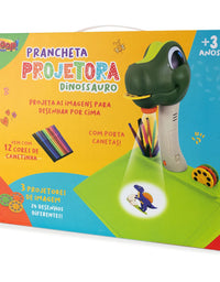 Prancheta Projetora Dinossauro c/ 24 Desenhos Diferentes ZP01167 - Zoop Toys
