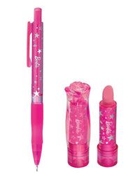 Lapiseira 0.7 mm e Borracha Formato Batom Barbie Rosa 609751 - Tris
