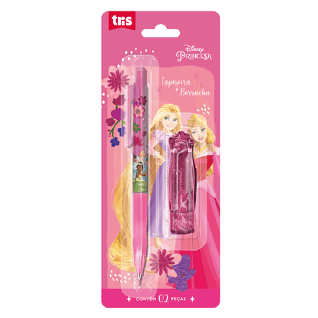 Lapiseira 0.7mm + Borracha Batom Princesas 609836 - Tris