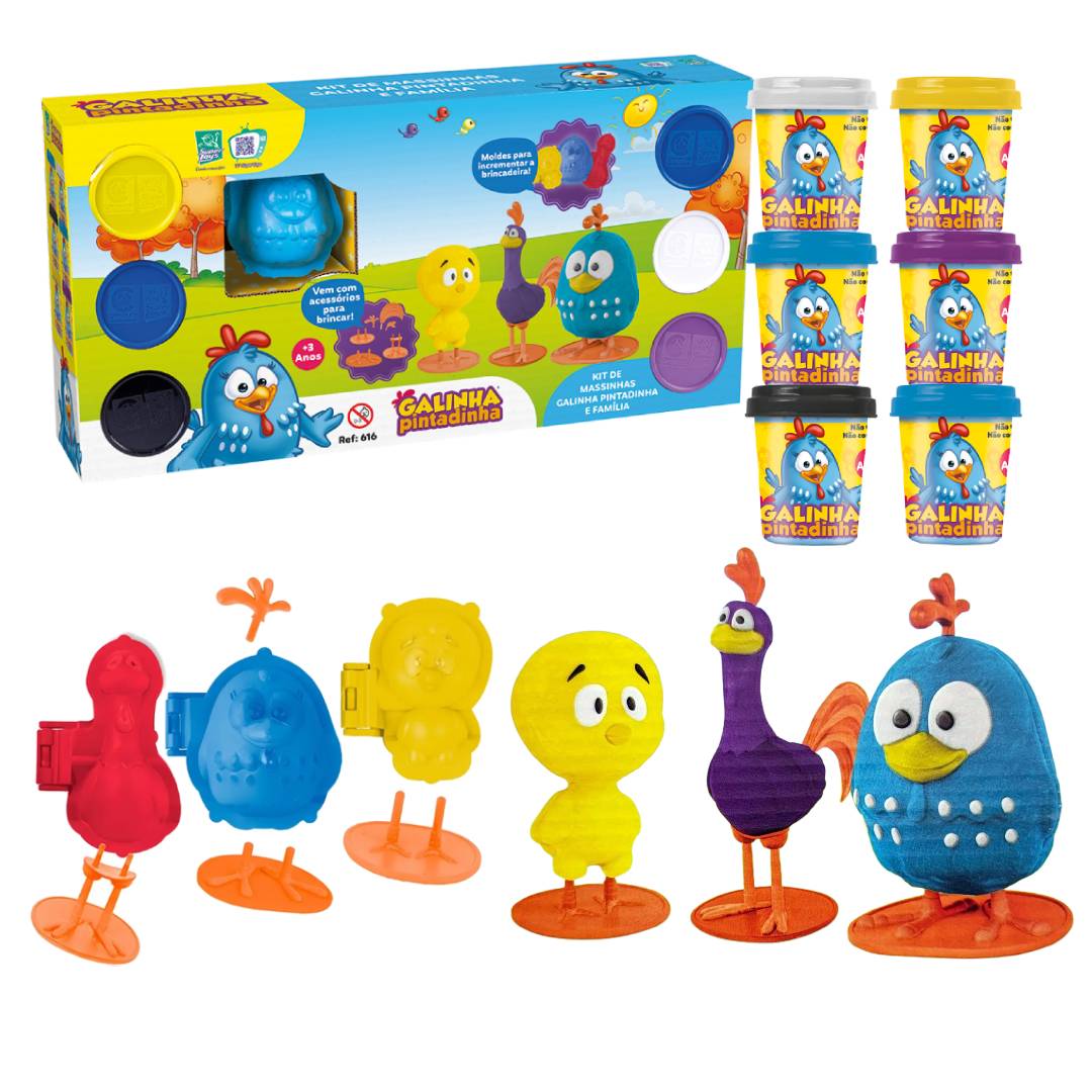 Kit Massinha Galinha Pintadinha e Família 616 - Super Toys