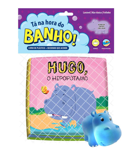 Livrinho p/ Banho Ta Na Hora Do Banho Hugo O Hipopótamo 8644 - Vale Das letras