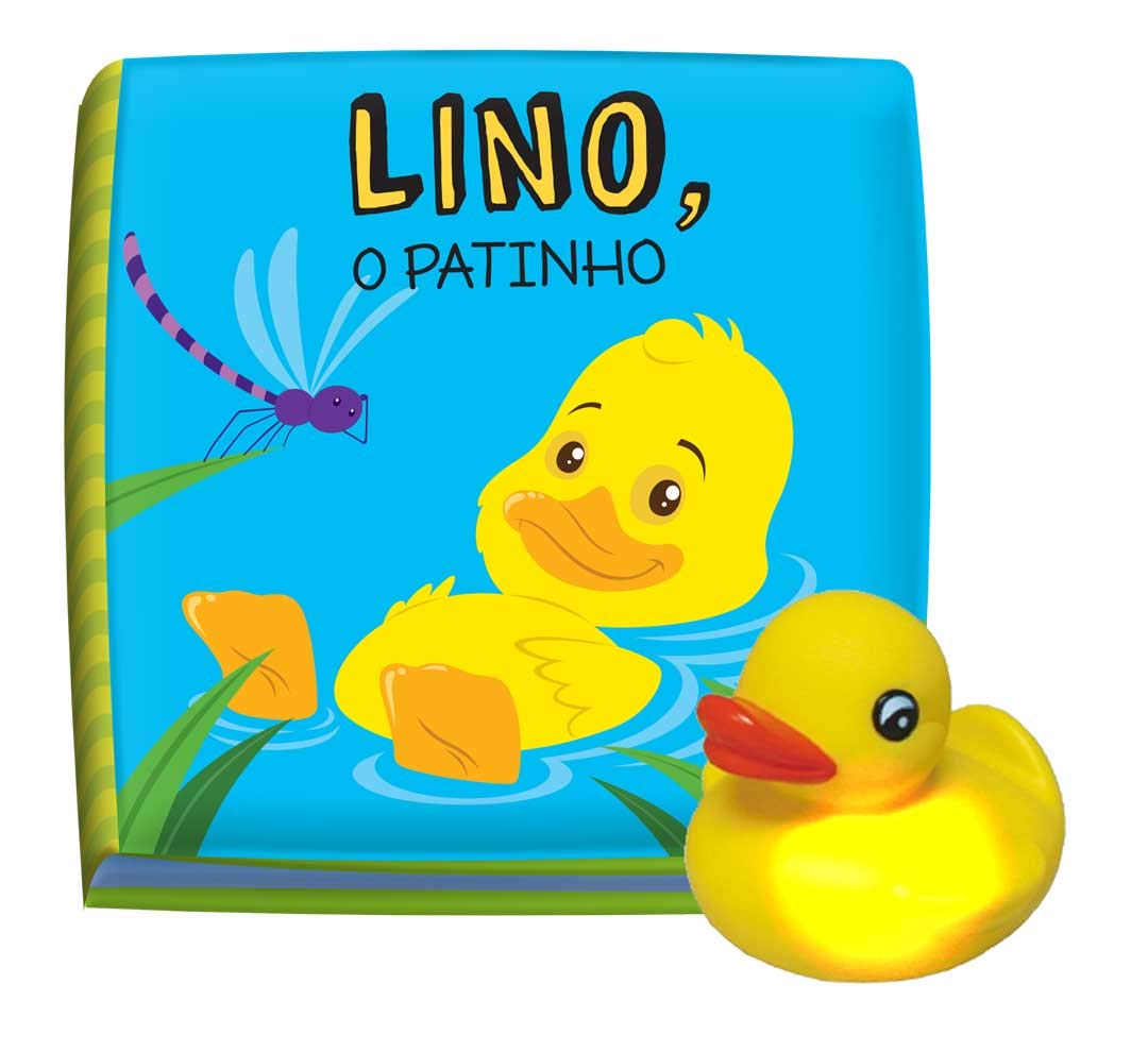 Livrinho p/ Banho Ta Na Hora Do Banho Lino O Patinho 8645 - Vale Das letras