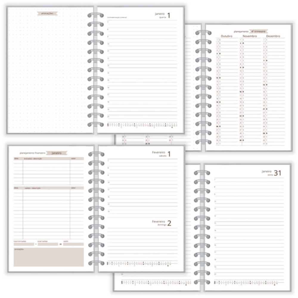 Agenda Diária M 2026 Borboletas no Jardim 11,8x16,8cm 6209 - Fina Ideia