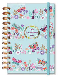 Agenda Diária M 2026 Borboletas no Jardim 11,8x16,8cm 6209 - Fina Ideia
